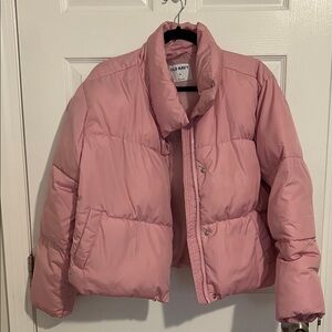 Old Navy pink puffer jacket size small